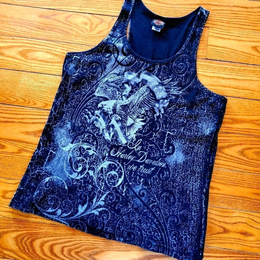 HarleyDavidson Eagle Filigree Tank Lexington Ky Logo On Back